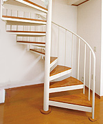 80cm以下幅狭螺旋の室外階段